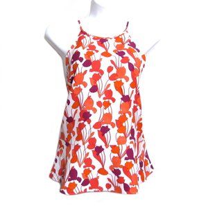 Massimo Dutti Women's Floral Linen Tank Top Sz 8